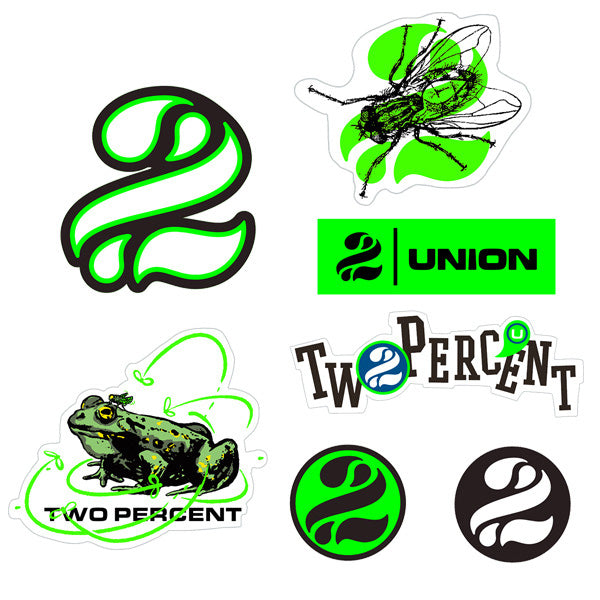 2 PERCENT TEAM アソートステッカー – Luvsurf