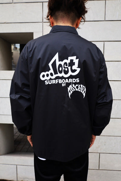 LOST Surfboards ナイロン コーチ ジャケット (裏地付) BLACK
