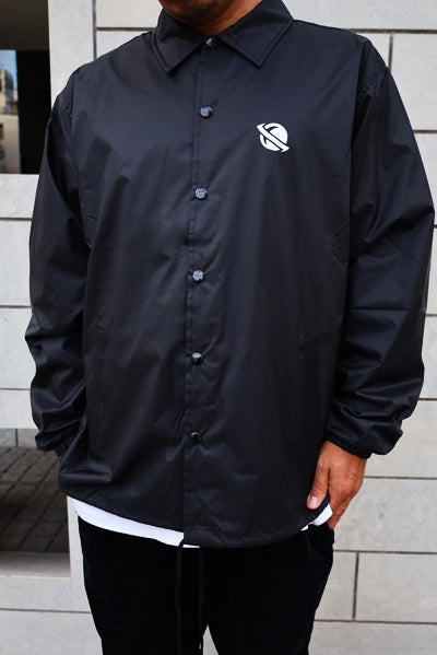 LOST Surfboards ナイロン コーチ ジャケット (裏地付) BLACK