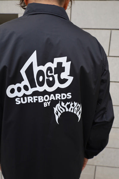 LOST Surfboards ナイロン コーチ ジャケット (裏地付) BLACK