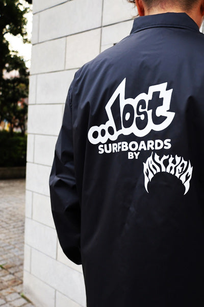 LOST Surfboards ナイロン コーチ ジャケット (裏地付) BLACK