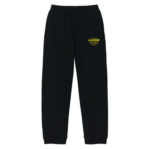スウェット パンツ（裏起毛）[Affected] BLACK/YELLOW – Luvsurf