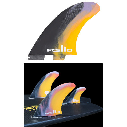 【美品！】FCS ll  MR PC / TWIN/TRIフィンセット MR PC / TWIN/TRIフィンセット[Mark Richards] BLACK COLOUR SWIRL