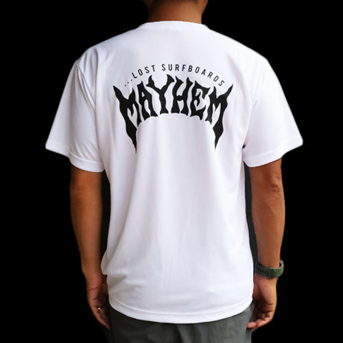 ハイブリッド ラッシュガードTシャツ MAYHEM / White 水陸両用 – Luvsurf