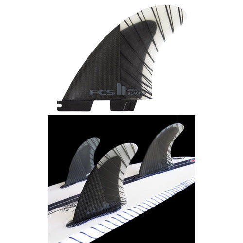 REACTOR PC CARBON + AirCore / BLACK / TRI fin / M size
