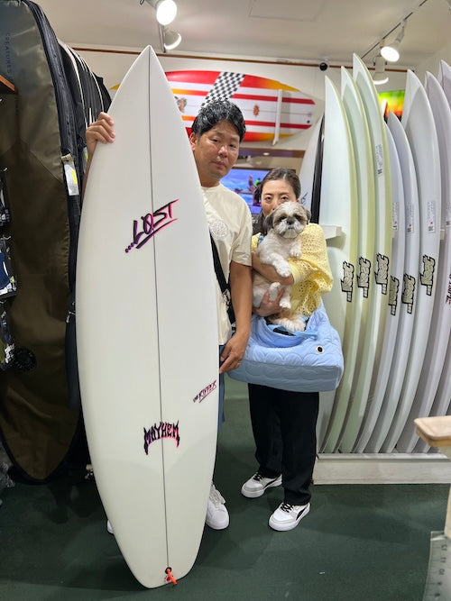 皆様！ご来店にて沢山の新品『LOSTサーフボード』Polyester Made in japan Quality をご購入ありがとうございます！