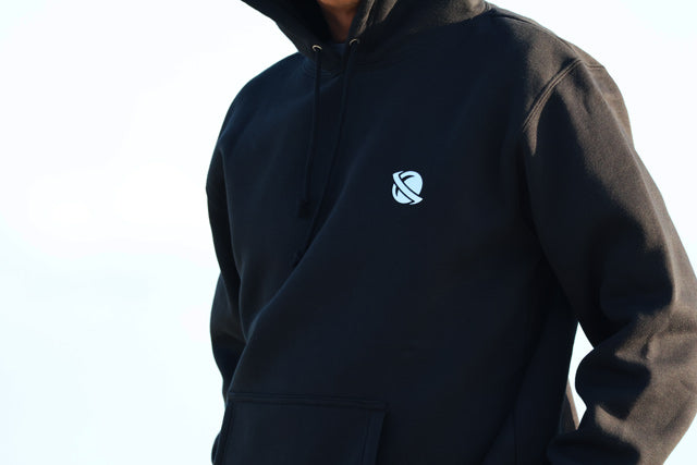 LOST Surfboards Sweat Pullover Parka (Fleece Lining) BLACK