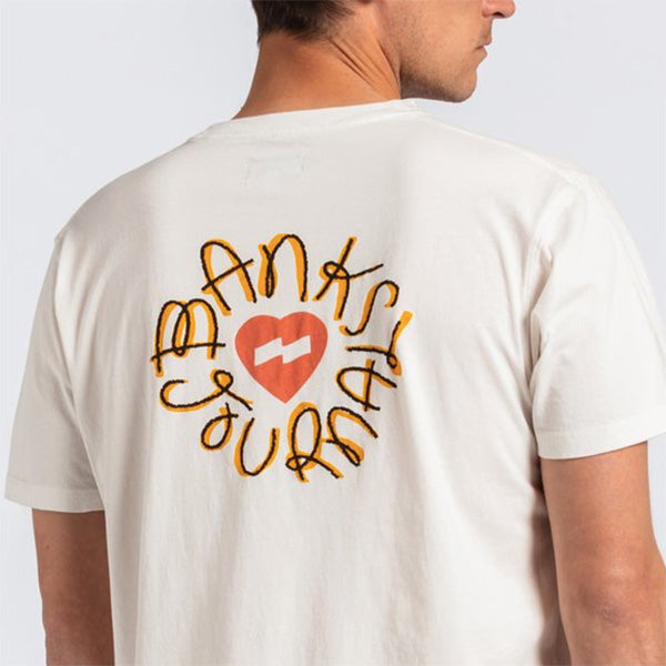 30% off sale! 『BANKS』HEART STAMP TEE SHIRT / OFF WHITE / L size