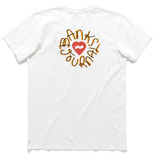 30% off sale! 『BANKS』HEART STAMP TEE SHIRT / OFF WHITE / L size