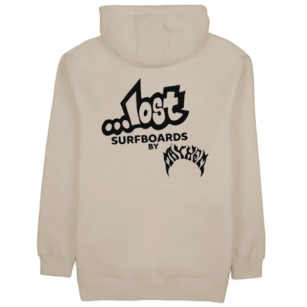 LOST Surfboards Sweat Pullover Parka (Fleece Lining) BEIGE