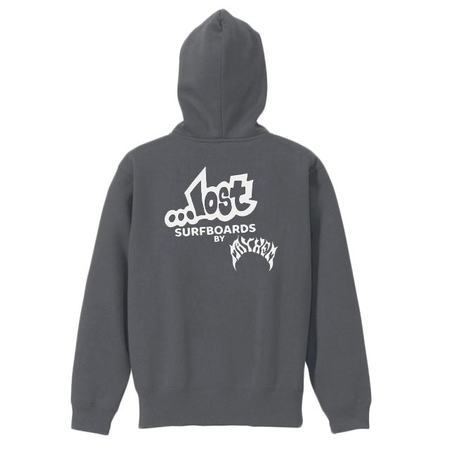 LOST Surfboards Sweat Pullover Parka (Fleece Lining) CEMENT