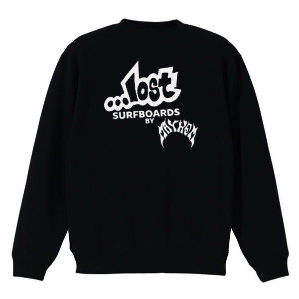 LOST Surfboards クルーネック スウェット（裏起毛）BLACK
