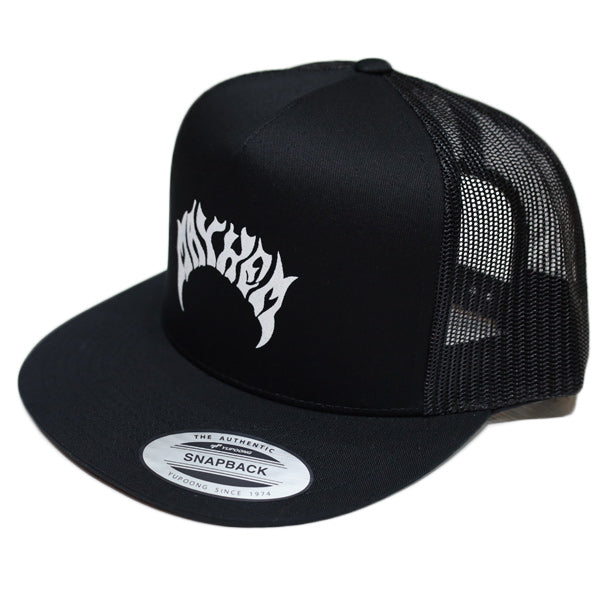 『MAYHEM』フラットバイザー TRUCKER CAP / BLACK×WHITE