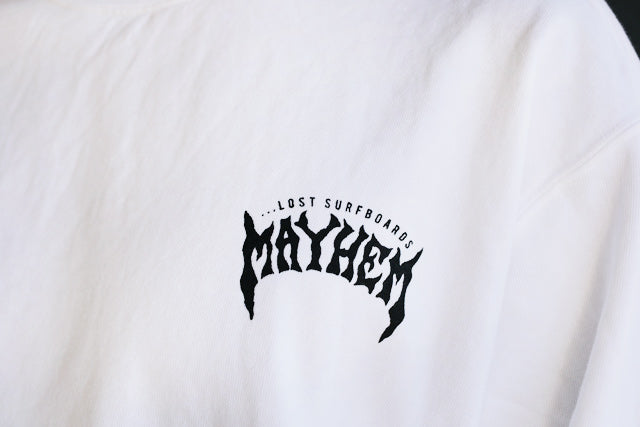 スウェット [MAYHEM DESIGN]（裏起毛）WHITE – Luvsurf