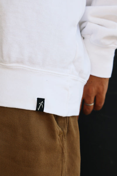 Sweatshirt [MAYHEM BOLTS] (fleece lining) WHITE