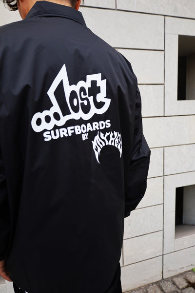 LOST Surfboards ナイロン コーチ ジャケット (裏地付) BLACK