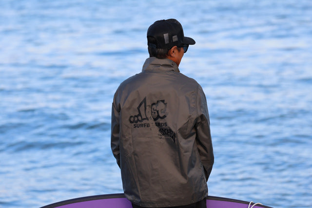 LOST Surfboards Nylon Coach Jacket (Lined) CHARCOAL