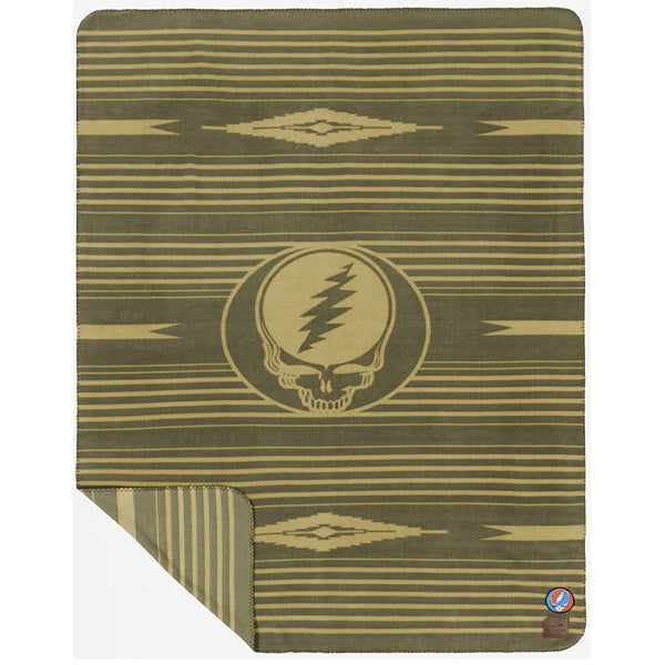 “SLOWTIDE” Fleece Blanket [Jammer] MOSS