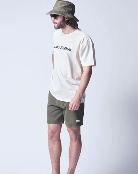 Hybrid Rashguard T-shirt [LOGO SURF] WHITE Amphibious