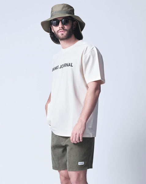 Hybrid Rashguard T-shirt [LOGO SURF] WHITE Amphibious
