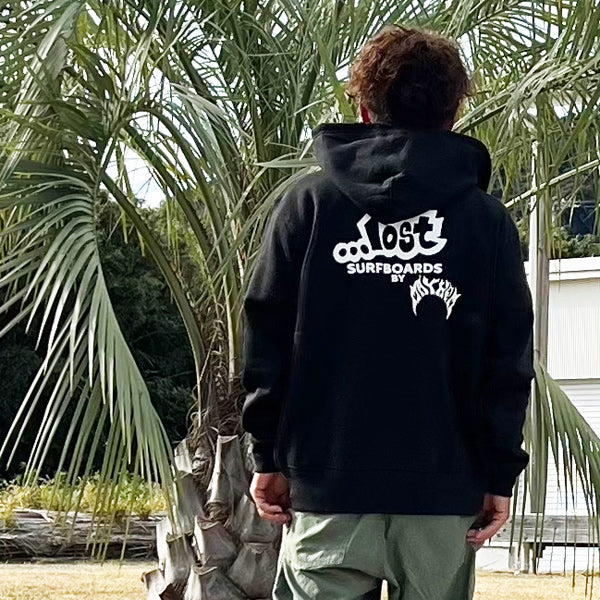 10oz スウェットフルジップパーカ  [LOST Surfboards]（裏起毛）