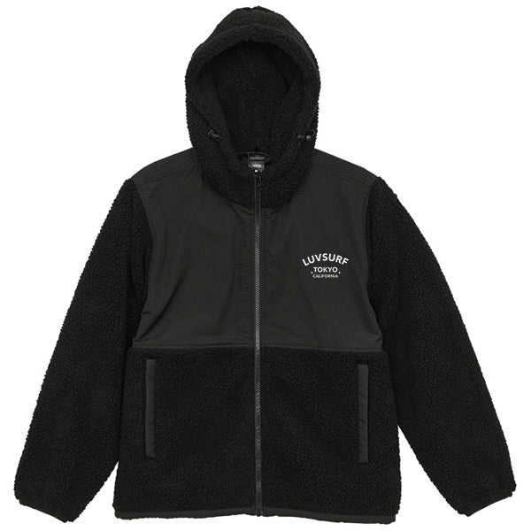 Sheepskin Boa Fleece Full-Zip Parka [LTC] (Lined) Black