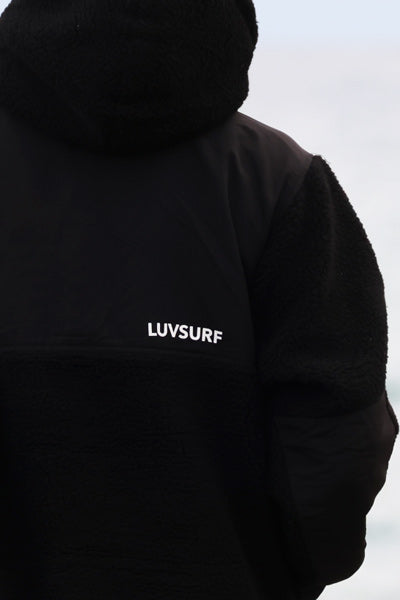 Sheepskin Boa Fleece Full-Zip Parka [LTC] (Lined) Black