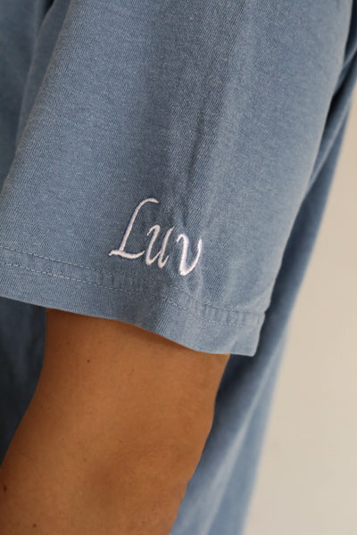 Original T-shirt [EMBROIDERY] Denim / L size