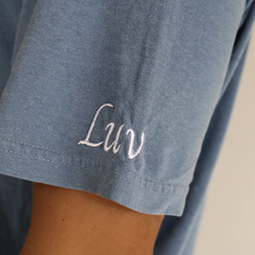 Original T-shirt [EMBROIDERY] Denim / L size