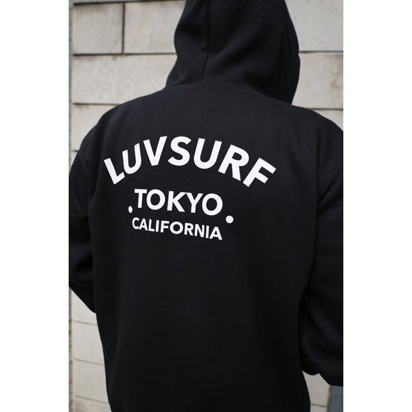 10oz スウェットフルジップパーカ [LTC]（裏起毛）BLACK