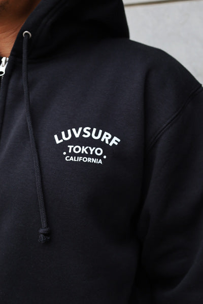 10oz Sweat Full-Zip Hoodie [LTC] (Fleece-Lined) BLACK