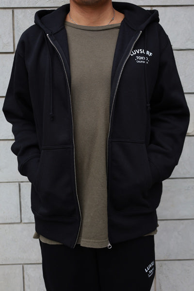 10oz Sweat Full-Zip Hoodie [LTC] (Fleece-Lined) BLACK