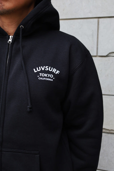 10oz Sweat Full-Zip Hoodie [LTC] (Fleece-Lined) BLACK