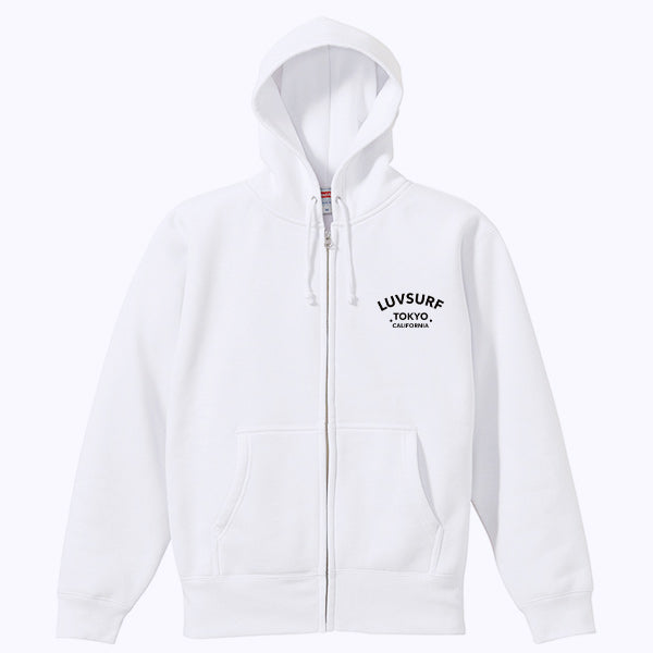 10oz スウェットフルジップパーカ [LTC]（裏起毛）WHITE
