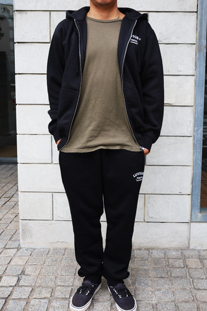 10oz Sweat Full-Zip Hoodie [LTC] (Fleece-Lined) BLACK
