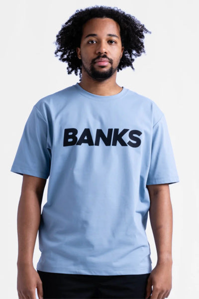 Hybrid Rashguard T-shirt [OLDFONT] ACID BLUE Amphibious