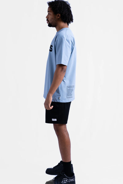Hybrid Rashguard T-shirt [OLDFONT] ACID BLUE Amphibious