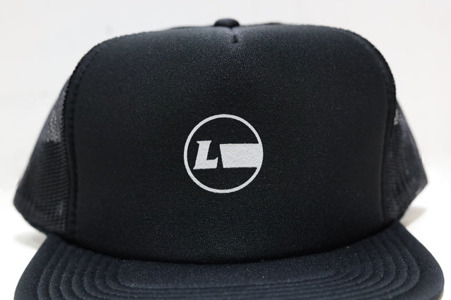 Flat visor mesh cap [Racing Icon] BLACK