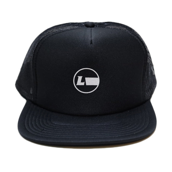 フラットバイザーメッシュキャップ [Racing Icon] BLACK