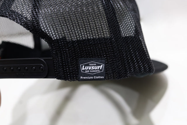 Flat visor mesh cap [Racing Icon] BLACK