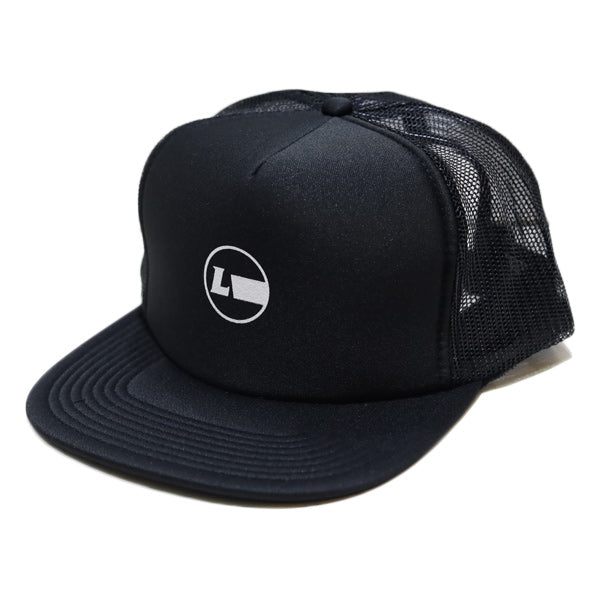 Flat visor mesh cap [Racing Icon] BLACK