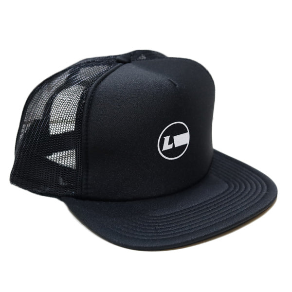 Flat visor mesh cap [Racing Icon] BLACK