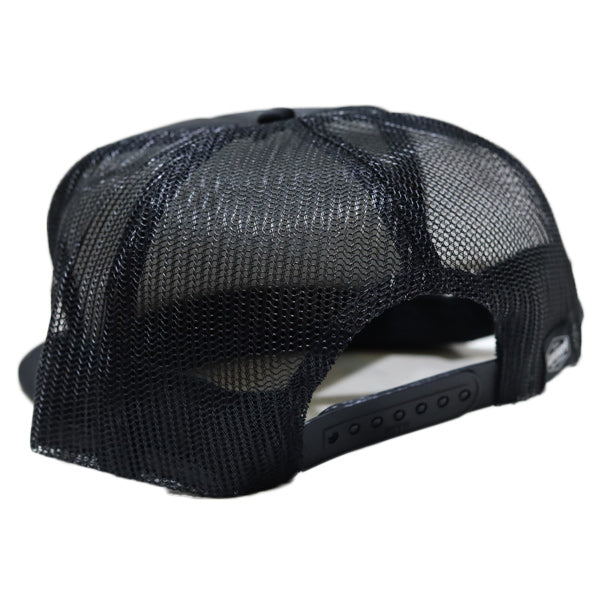 Flat visor mesh cap [Racing Icon] BLACK