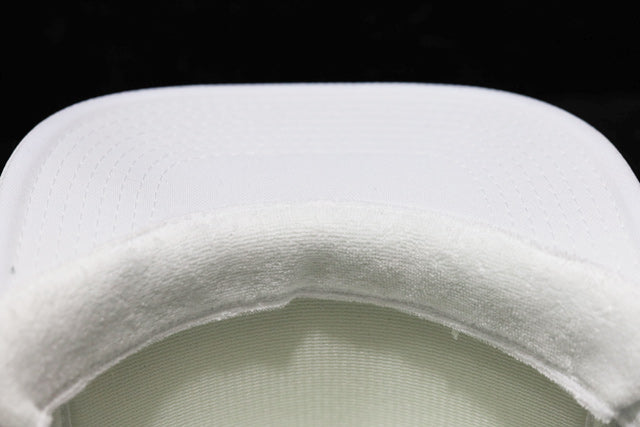 Flat visor mesh cap [Racing Icon] WHITE