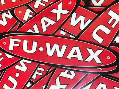 "FU WAX" logo sticker