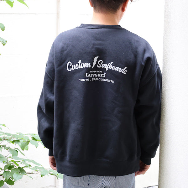 10oz Oversized Crew Neck Sweatshirt [Custom Surfboards] (Fleece Lined)