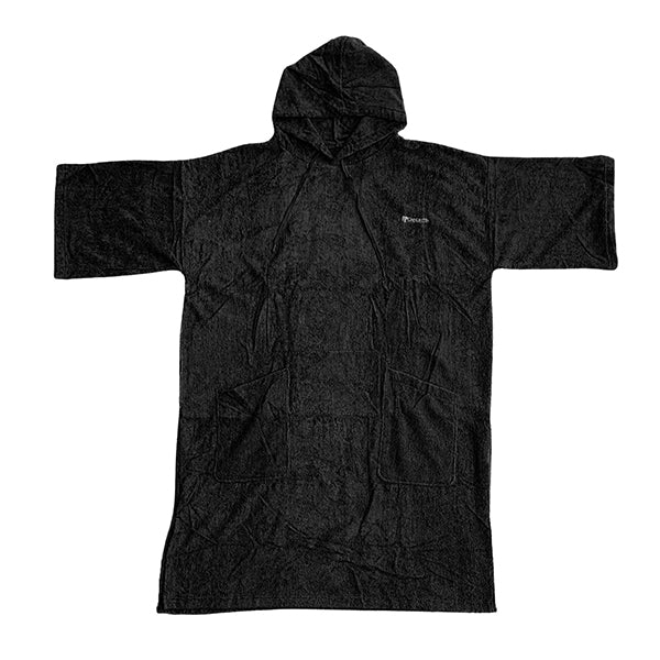 マイクロファイバー プルオーバー ポンチョ BLACK