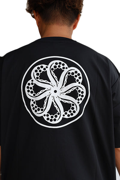 サーフTシャツ [OCTOPUS] BLACK 水陸両用