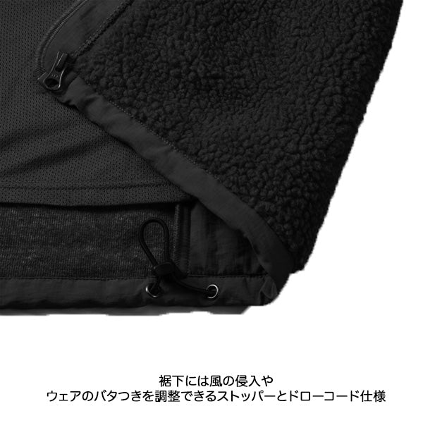 Sheepskin Boa Fleece Full-Zip Parka [LTC] (Lined) Black