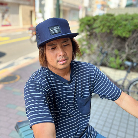 フラットバイザーメッシュキャップ [Affected] ネイビー